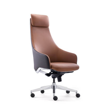 เก้าอี้ผู้บริหารหนังแท้ DF PROCHAIR รุ่น Royal Chair สีน้ำตาล_2